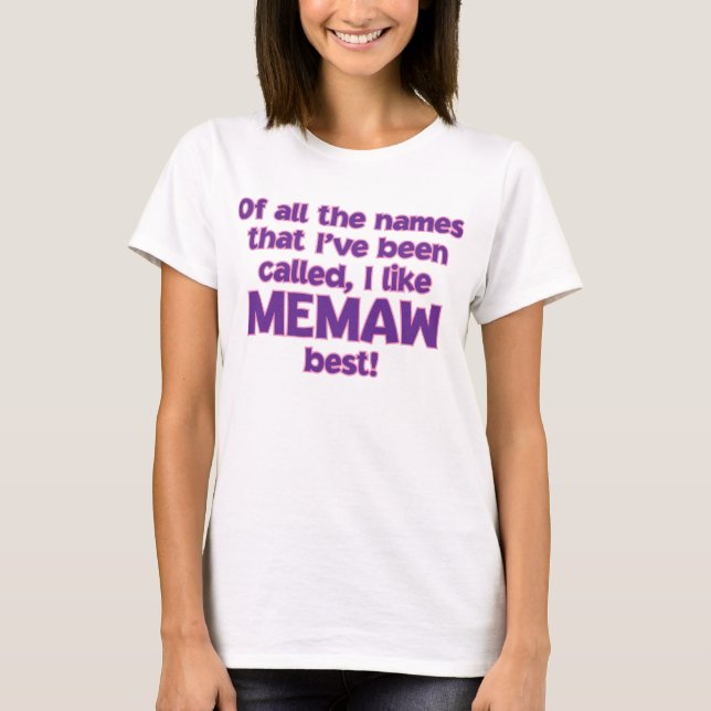 T-SHIRT J'AIME S'APPELER LE MEMAW ! (Devant)
