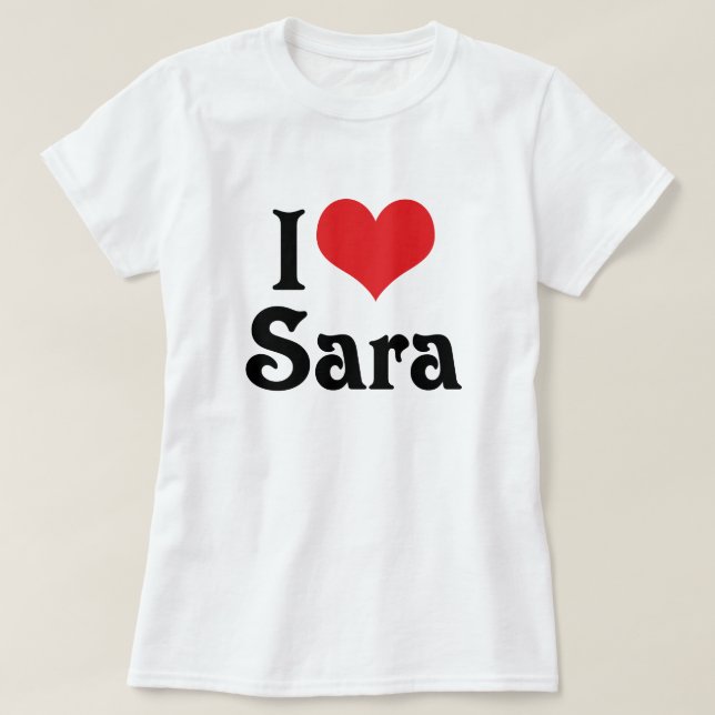 T-shirt J'aime Sara (Design devant)
