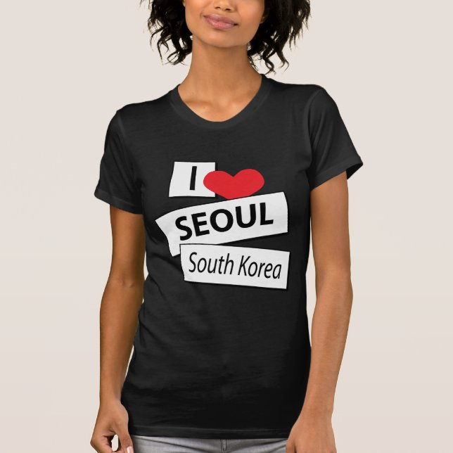 T-shirt J'aime Séoul Corée du Sud (Devant)