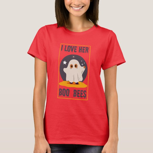 T-shirt J'aime ses abeilles boeufs Halloween (Devant)