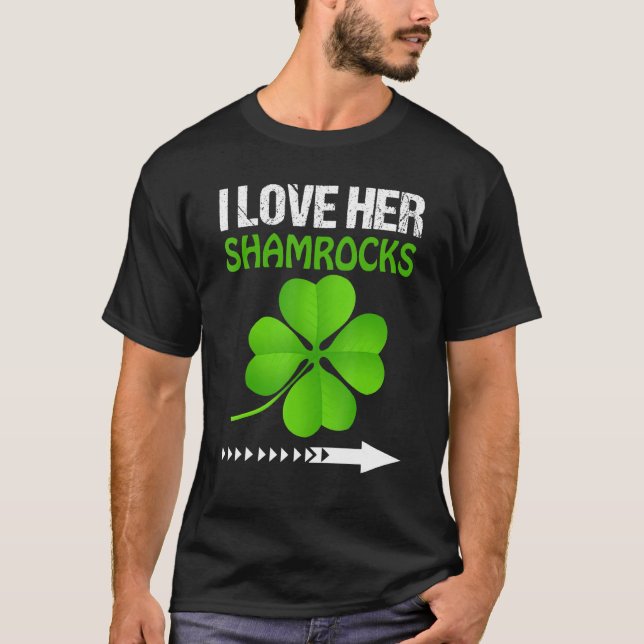 T-shirt J'Aime Ses Shamrock Jour de la Saint Patrick Drôle (Devant)