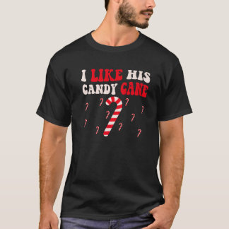 T-shirt J'Aime Ses Sucres de canne De Noël Drôle Couples Q