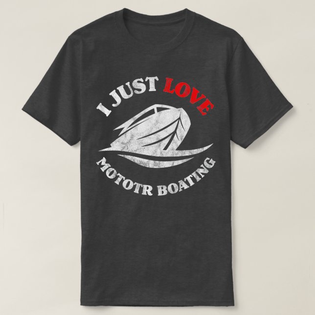 T-shirt J'Aime Seulement Moto Bateau Funny Bateau Motorboa (Design devant)