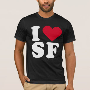 T-SHIRT "J'AIME SF" "QUE J'AIME SAN FRANCISCO "