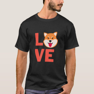T-shirt J'Aime Shiba Inu Chien Chien Chiot Propriétaire Et