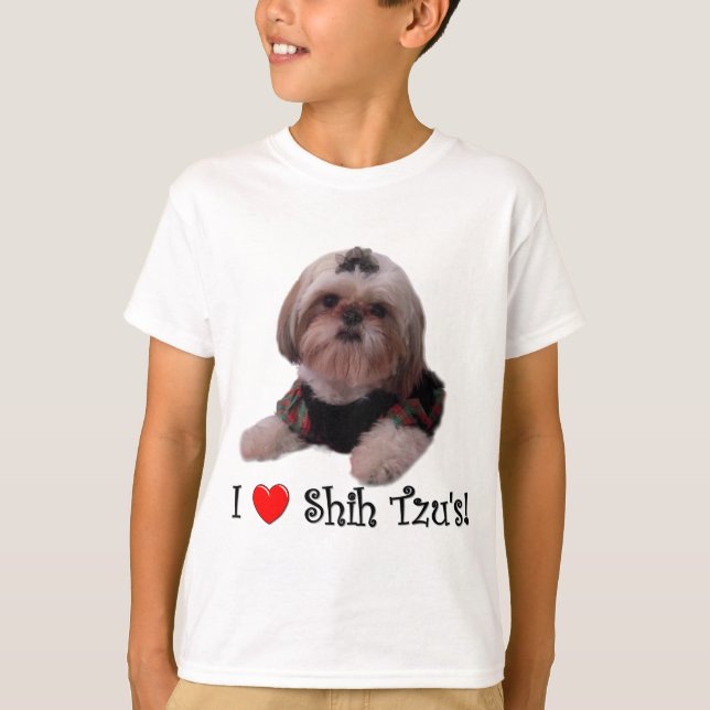 T-shirt J'aime Shih Tzu (Devant)