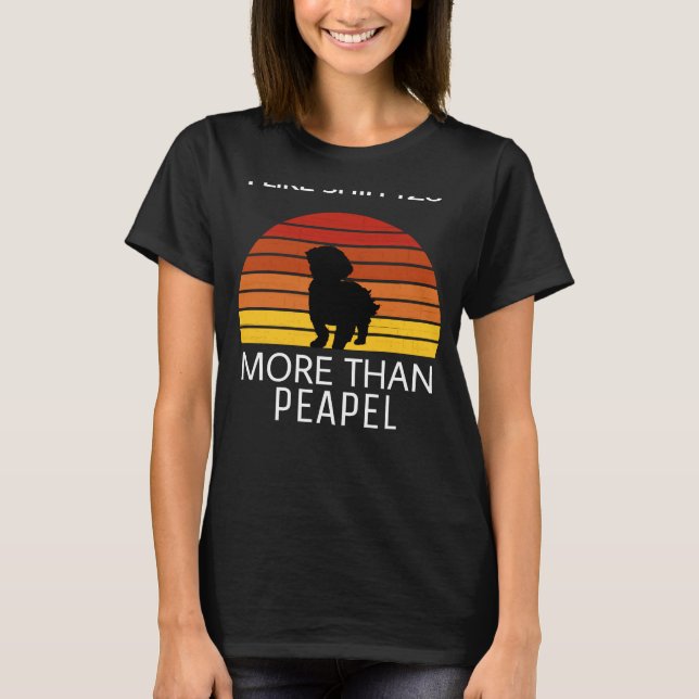 T-shirt J'Aime Shih Tzu Que Peapel (Devant)
