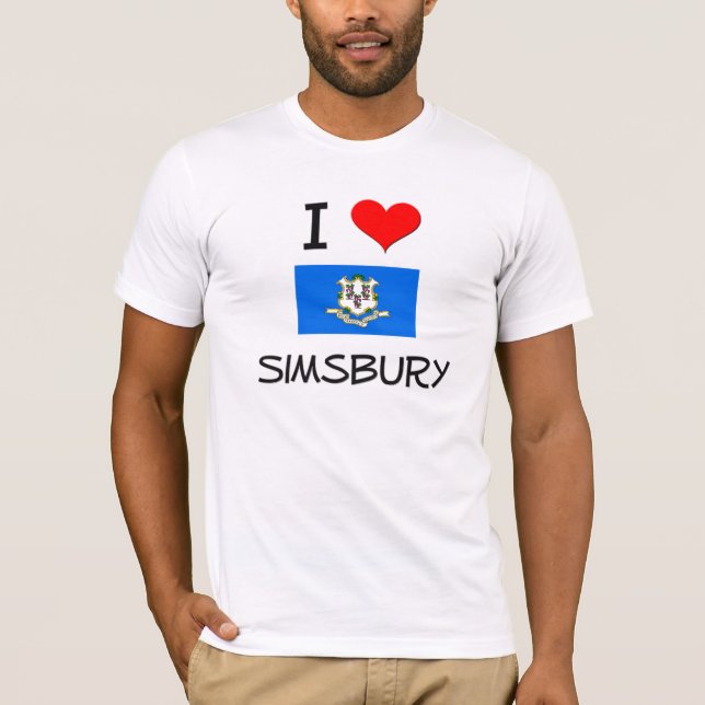 T-shirt J'aime Simsbury le Connecticut (Devant)