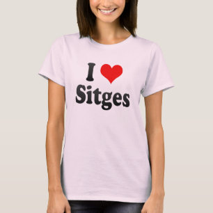 T-shirt J'aime Sitges, Espagne. J'Encanta Sitges, Espagne