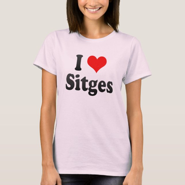 T-shirt J'aime Sitges, Espagne. J'Encanta Sitges, Espagne (Devant)
