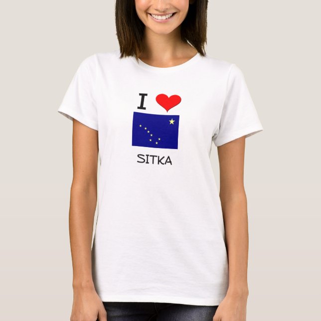T-shirt J'aime SITKA Alaska (Devant)