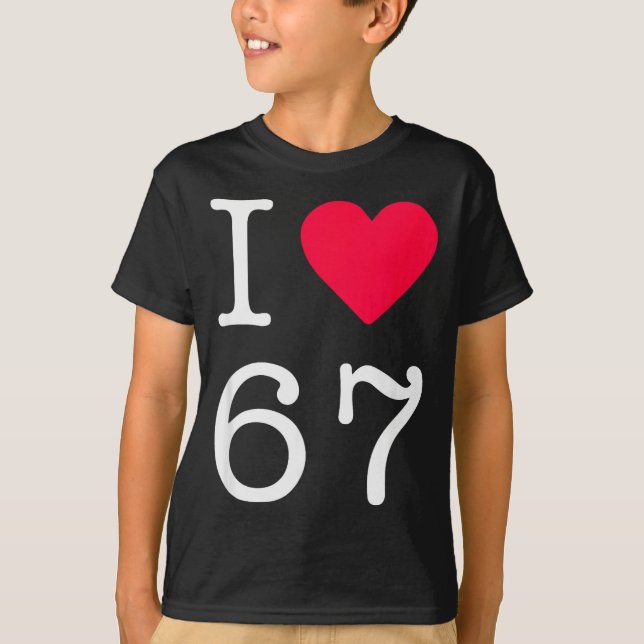 T-shirt J'aime Six Sept 6 7 Meme Slang Génération Alpha  (Devant)
