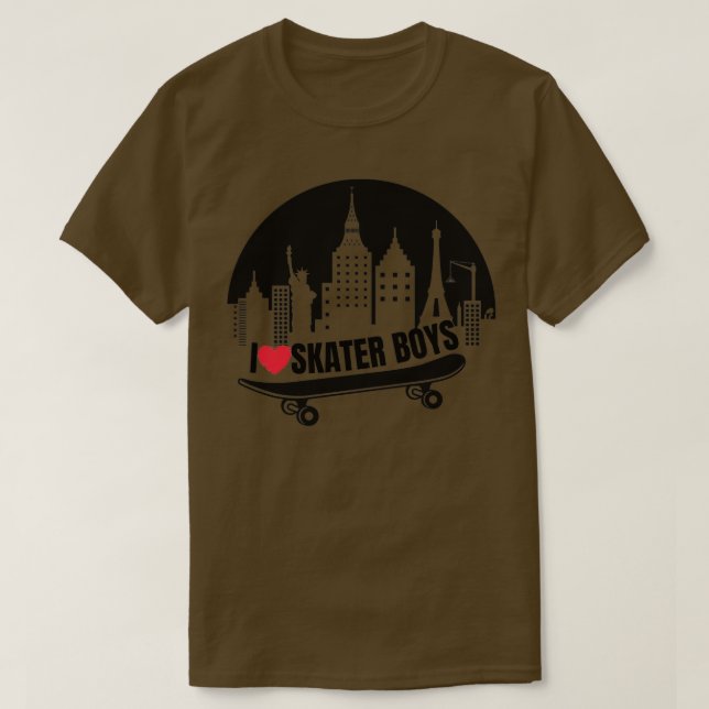 T-shirt J'aime skate boys skateboard (Design devant)