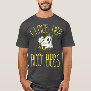 T-shirt J'Aime Son Boo Bees Couples Halloween Costum Adult
