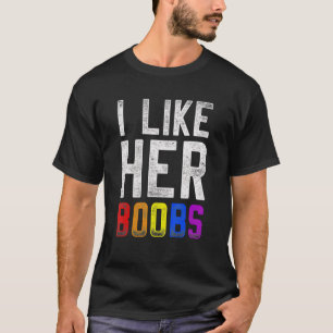T-shirt J'Aime Son Boobes Lgbt Pride Rainbow Support