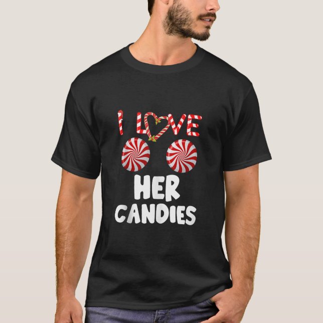 T-shirt J'Aime Son Sucre de canne J'Aime Ses Candies Match (Devant)