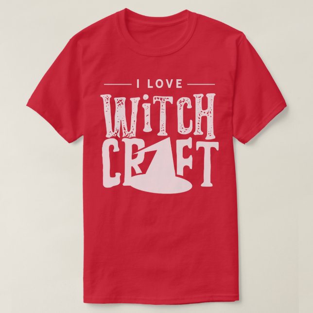T-shirt J'aime sorcellerie Broom Witch sorcières  (Design devant)