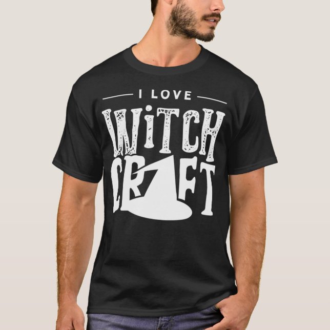 T-shirt J'aime sorcellerie Broom Witch sorcières (Devant)