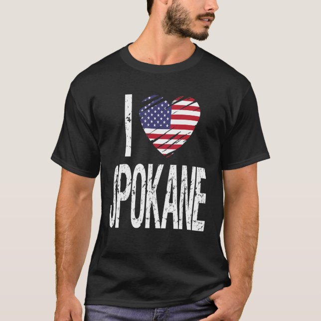 T-shirt J'aime Spokane (Devant)
