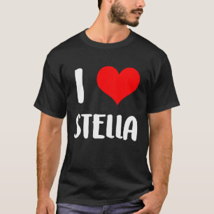 T-shirt J'aime STELLA valentine désolé dames les gars coeu