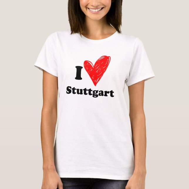 T-shirt J'aime Stuttgart (Devant)