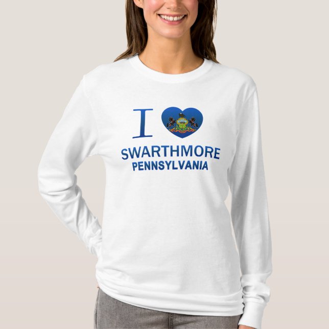 T-shirt J'aime Swarthmore, PA (Devant)