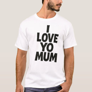 T-shirt J'aime ta mère – Création de typographie drôle et