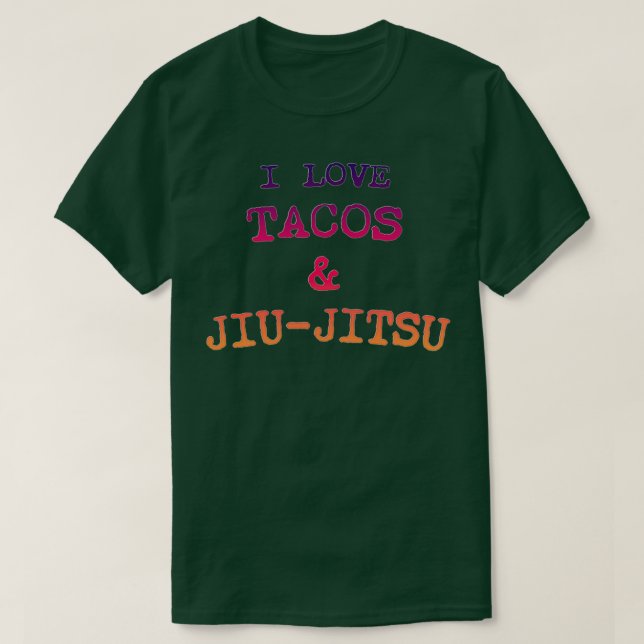 T-SHIRT J'AIME TACOS JIUJITSU (Design devant)