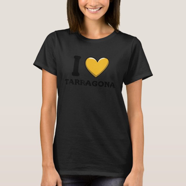 T-shirt J'aime Tarragona Espagne (Devant)