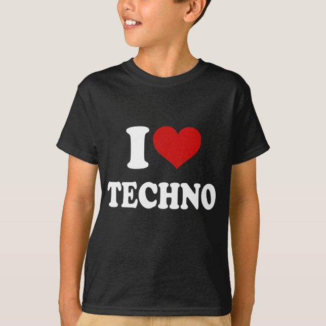 T-shirt J'aime Techno (Devant)