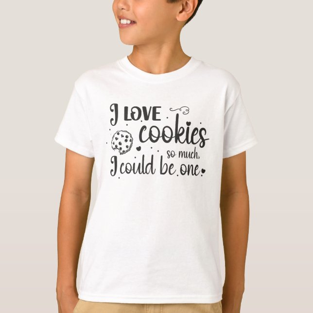 T-shirt J'aime tellement les biscuits que je pourrais en ê (Devant)