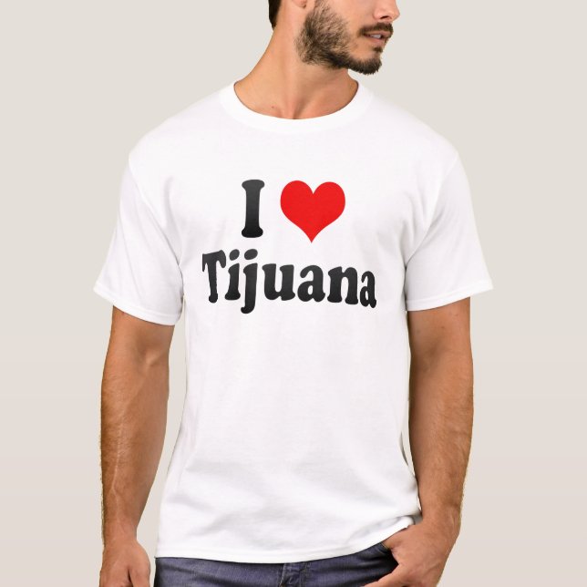 T-shirt J'aime Tijuana, Mexique (Devant)