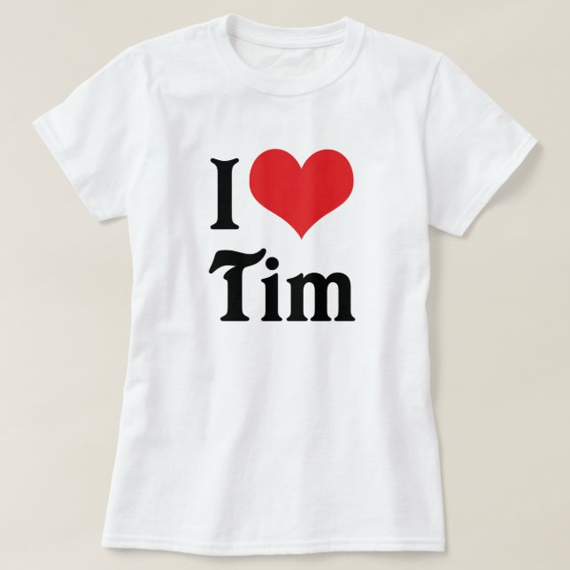 T-shirt J'aime Tim (Design devant)