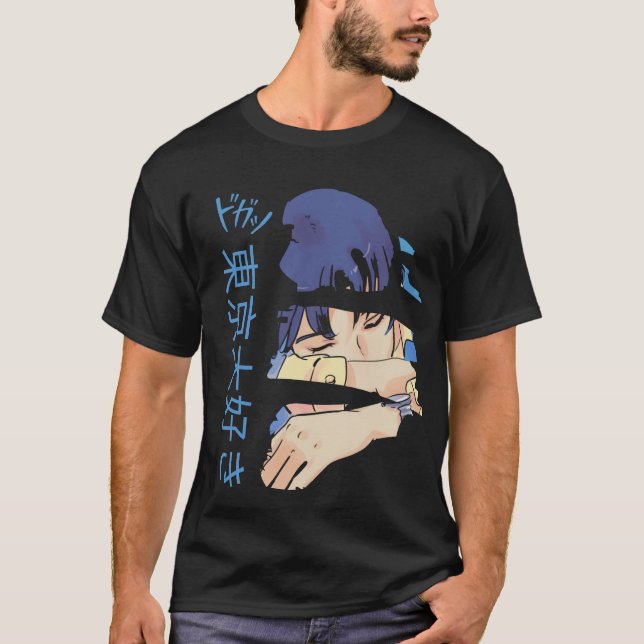 T-shirt J'aime Tokyo anime (Devant)