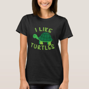 T-shirt J'aime Tortues Tortoise Sea Animal drôle Cadeau