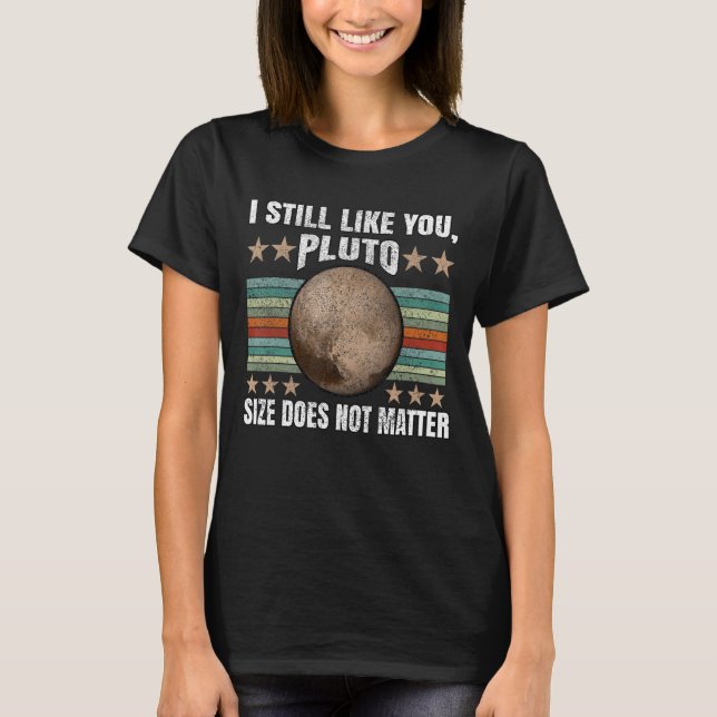 T-shirt J'aime toujours Pluto Retro Style Space Science w (Devant)
