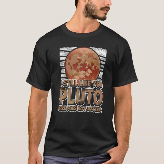 T-shirt J'aime toujours Pluto Style Rétro Science de l'esp (Devant)