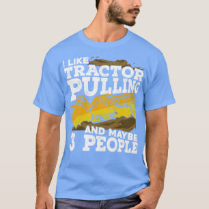 T-shirt J'Aime Tracteur Pulling Et Peut-Être 3 Personnes 1