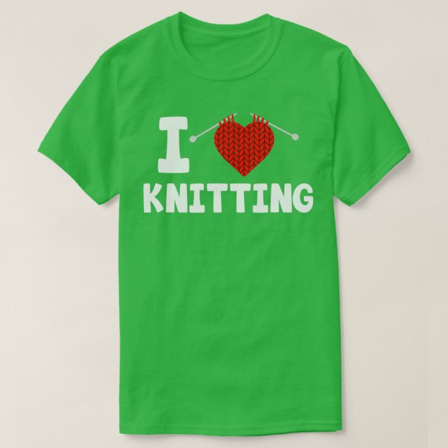 T-shirt J'aime tricot KnittingTShirt (Design devant)