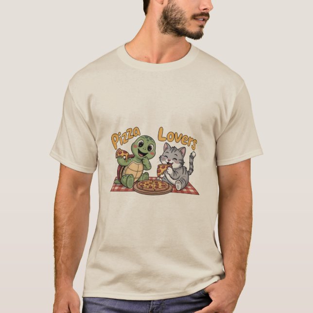T-shirt J'aime trop la pizza  (Devant)