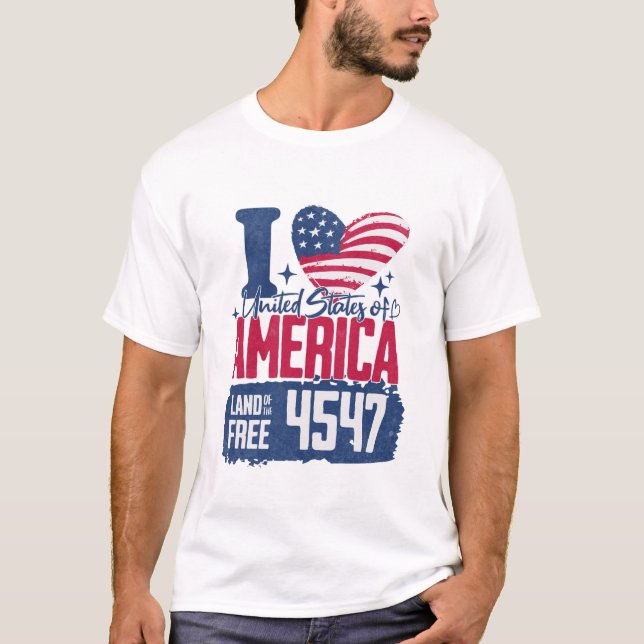 T-shirt J'aime Trump 4547 (Devant)