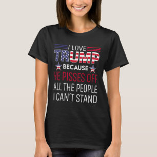 T-shirt J'Aime Trump Parce Qu'Il Empêche Ceux Que Je Ne Pe