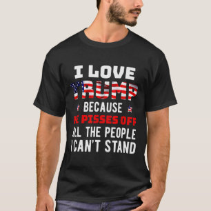 T-shirt J'Aime Trump Parce Qu'Il Empêche Les Gens Que Je P