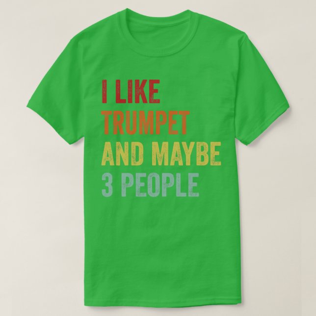 T-shirt J'Aime Trumpet Peut-Être 3 Personnes (Design devant)