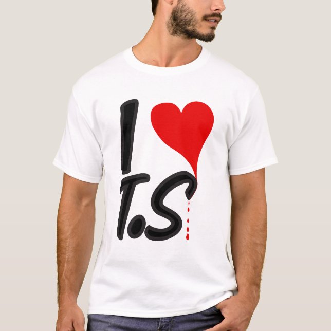 T-shirt J'aime TS | Valentine's Day Lovers Couples (Devant)