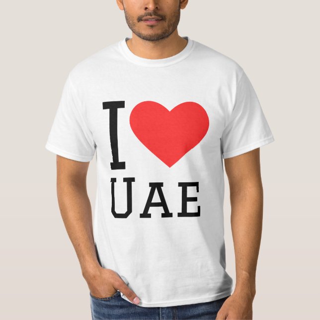 T-shirt J'aime uae (Devant)