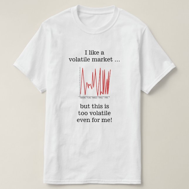 T-shirt J'aime un marché volatile ... (Design devant)