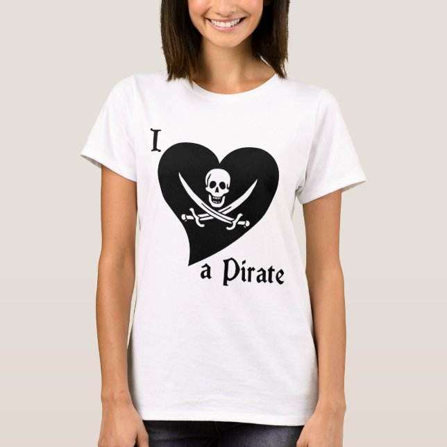 T-shirt J'aime un pirate (Devant)