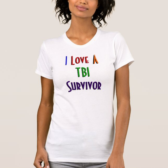 T-shirt J'aime un survivant de TBI (Devant)