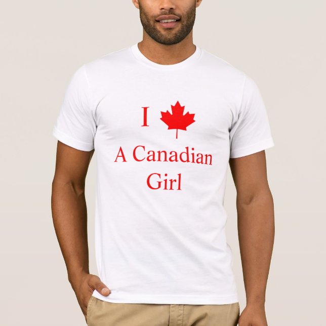 T-shirt J'Aime Une Canadienne (Devant)